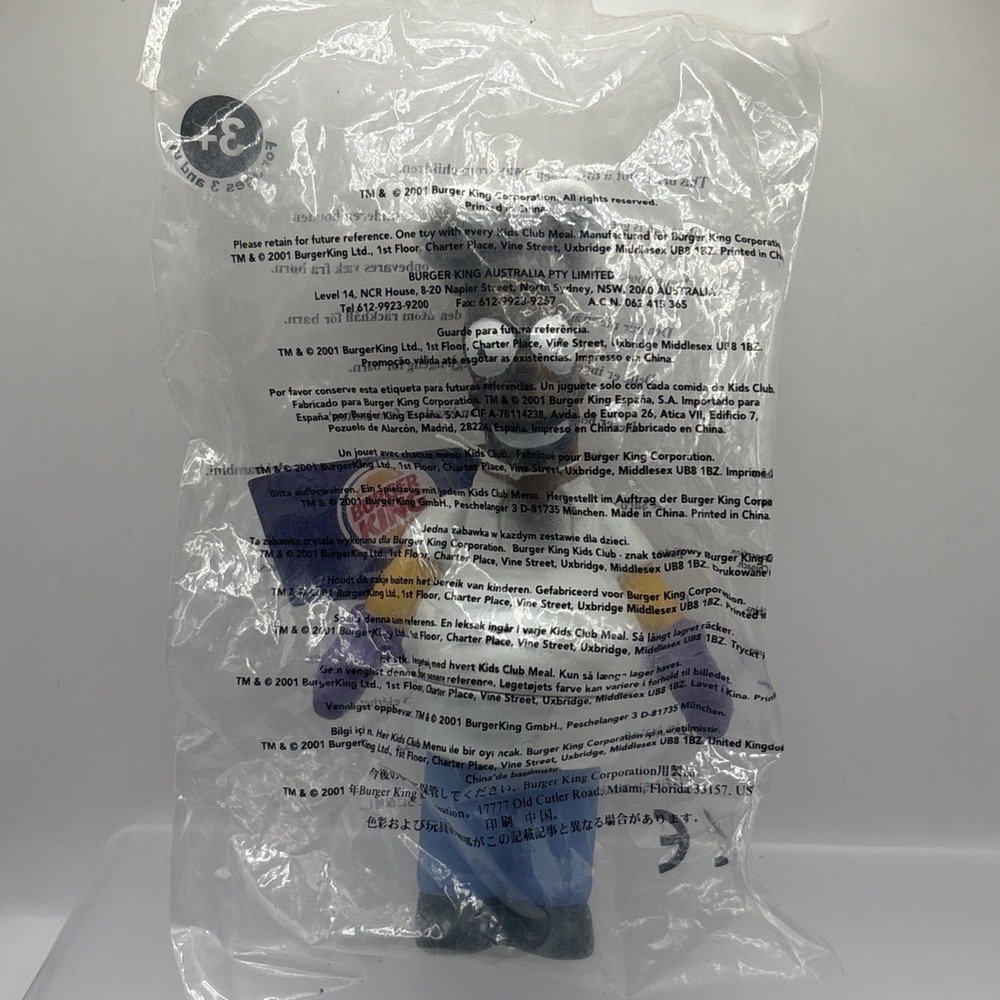 Simpson's Burger King U.K. Exclusive BBQ SOOT FACE HOMER 5" figure 2001 New